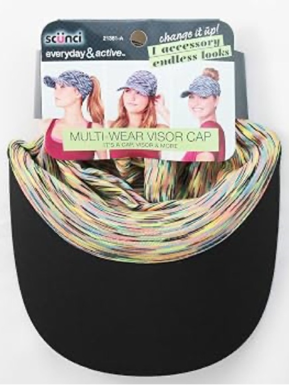 Scunci Everyday Active multi-wear visor hat